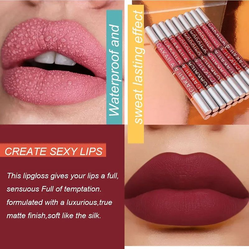 10 PCS Lipstick Set Makeup for women Waterproof Long lasting Cosmetics Korean makeup Matte Lipstick Fresh Glossy Girl Ladies Makeup