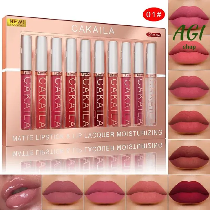 10 PCS Lipstick Set Makeup for women Waterproof Long lasting Cosmetics Korean makeup Matte Lipstick Fresh Glossy Girl Ladies Makeup