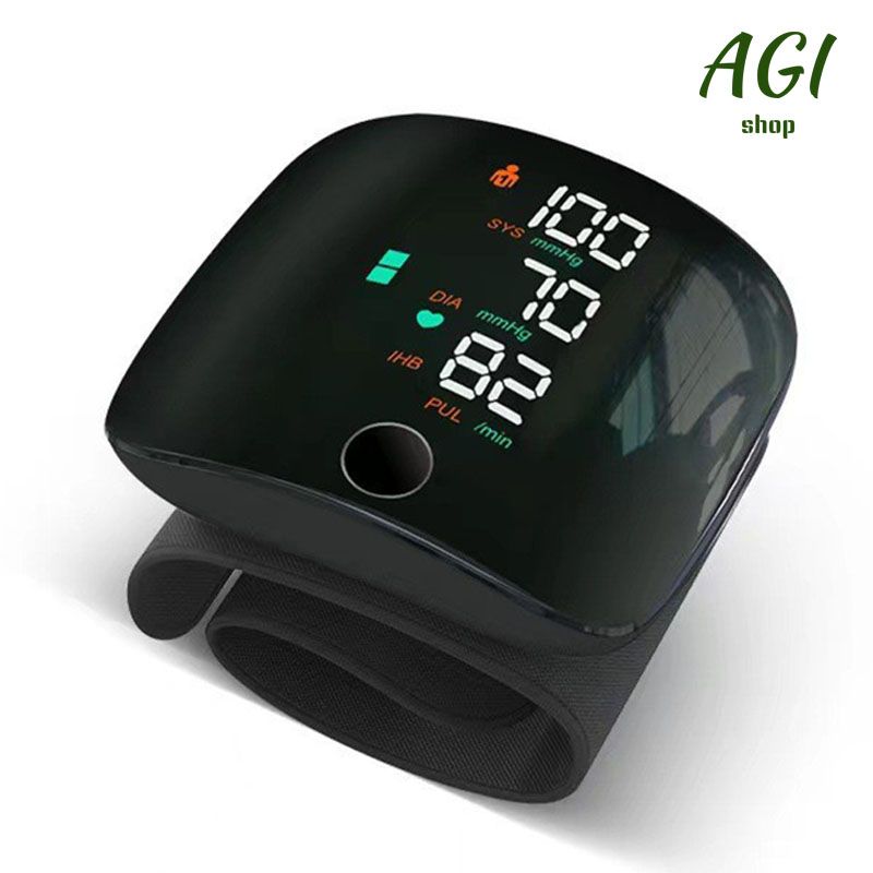 Smart Touch LCD Screen Chargeable Voice Wrist Blood Pressure Monitor Digital Automatic BP Tonometer Heart Rate Sphygmomanometer, Meter Health Care High-Quanlity digit bp monitor machine household