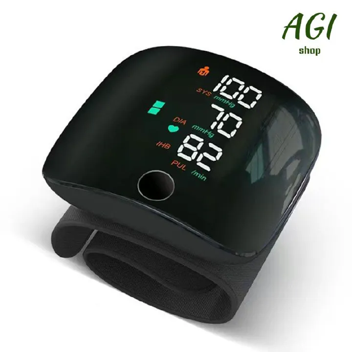 Smart Touch LCD Screen Chargeable Voice Wrist Blood Pressure Monitor Digital Automatic BP Tonometer Heart Rate Sphygmomanometer, Meter Health Care High-Quanlity digit bp monitor machine household