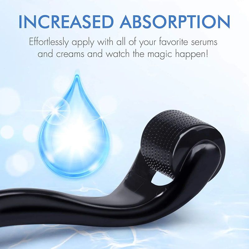 540 Micro needle Rollers Dermatological Derma Micro Needles Titanium Help Hair Softens Acne Scars Skin Face Care Tool, Face Roll Tool 540 Needles for Facial,Derma Roller for Skin,Beard & Hair Growth