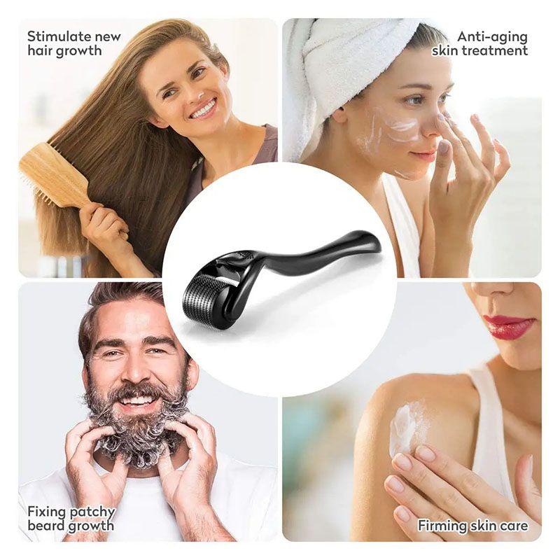 540 Micro needle Rollers Dermatological Derma Micro Needles Titanium Help Hair Softens Acne Scars Skin Face Care Tool, Face Roll Tool 540 Needles for Facial,Derma Roller for Skin,Beard & Hair Growth