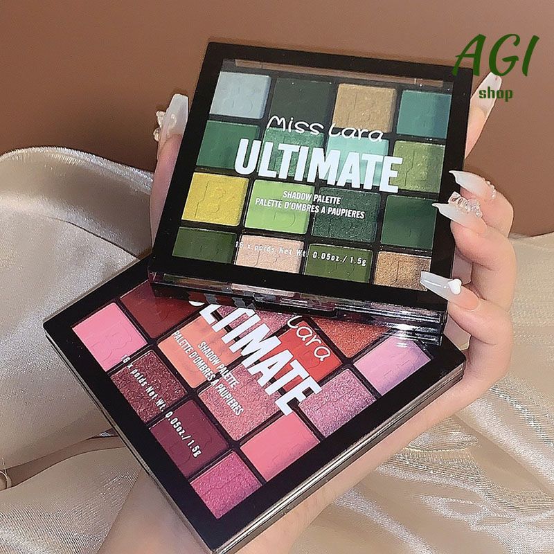 16 Colors Eyeshadow Palette Matte Glitter Pearlescent Powder Delicate Easy To Clear Shimmer Eye Shadow Green Spirit Make Up Cosmetic Makeup Profissional Paletas
