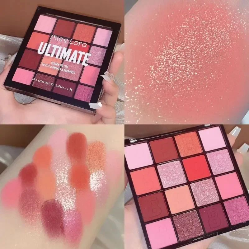 16 Colors Eyeshadow Palette Matte Glitter Pearlescent Powder Delicate Easy To Clear Shimmer Eye Shadow Green Spirit Make Up Cosmetic Makeup Profissional Paletas