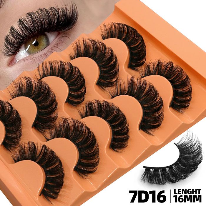5 Pairs Fluffy Eyelashes 8D Volume False Lashes Russian Strip Lashes Extensions Thick Soft Curly Fake Lashes Makeup Handmade Variety Extension Natural Makeup Tool