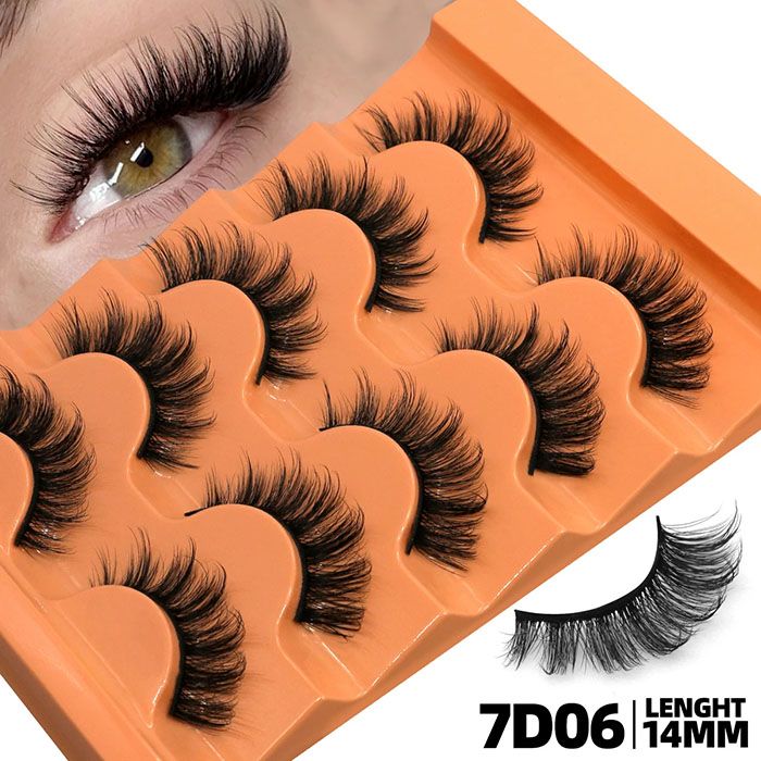 5 Pairs Fluffy Eyelashes 8D Volume False Lashes Russian Strip Lashes Extensions Thick Soft Curly Fake Lashes Makeup Handmade Variety Extension Natural Makeup Tool