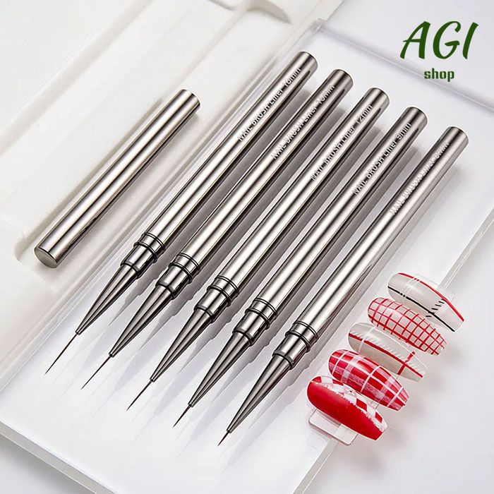 Nail Art Liner Brushes Hand Painted Brush Acrylic UV Gel Colours Paints Builder Drawing Pen DIY Manicure Design Accessories Nail Care Tool