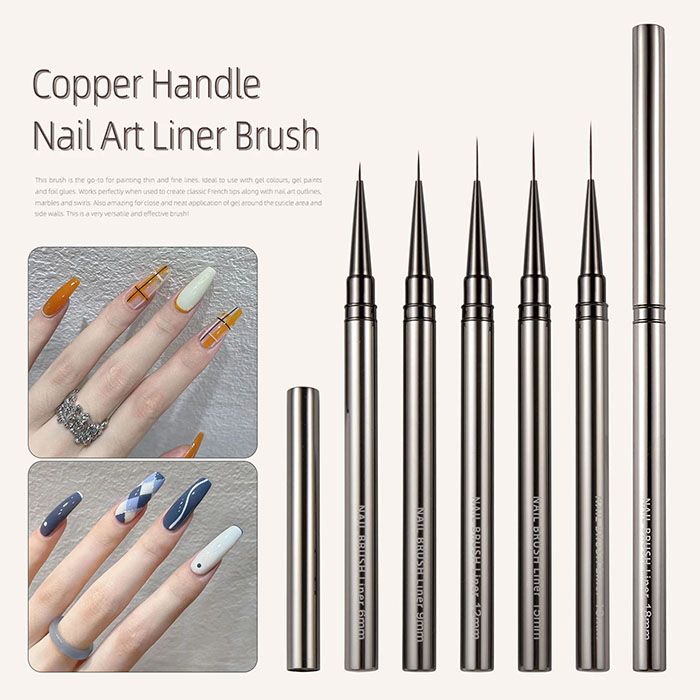 Nail Art Liner Brushes Hand Painted Brush Acrylic UV Gel Colours Paints Builder Drawing Pen DIY Manicure Design Accessories Nail Care Tool