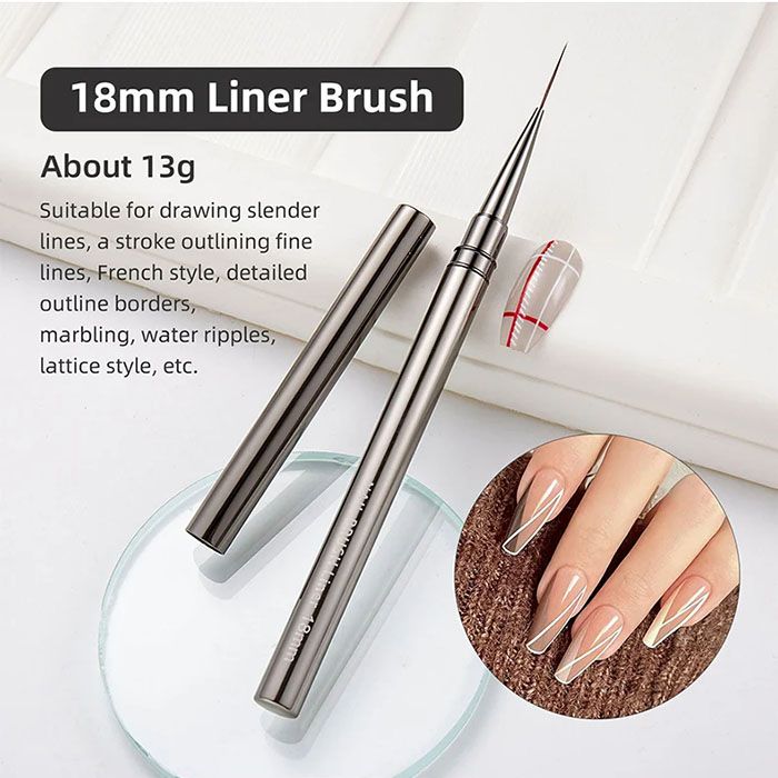 Nail Art Liner Brushes Hand Painted Brush Acrylic UV Gel Colours Paints Builder Drawing Pen DIY Manicure Design Accessories Nail Care Tool