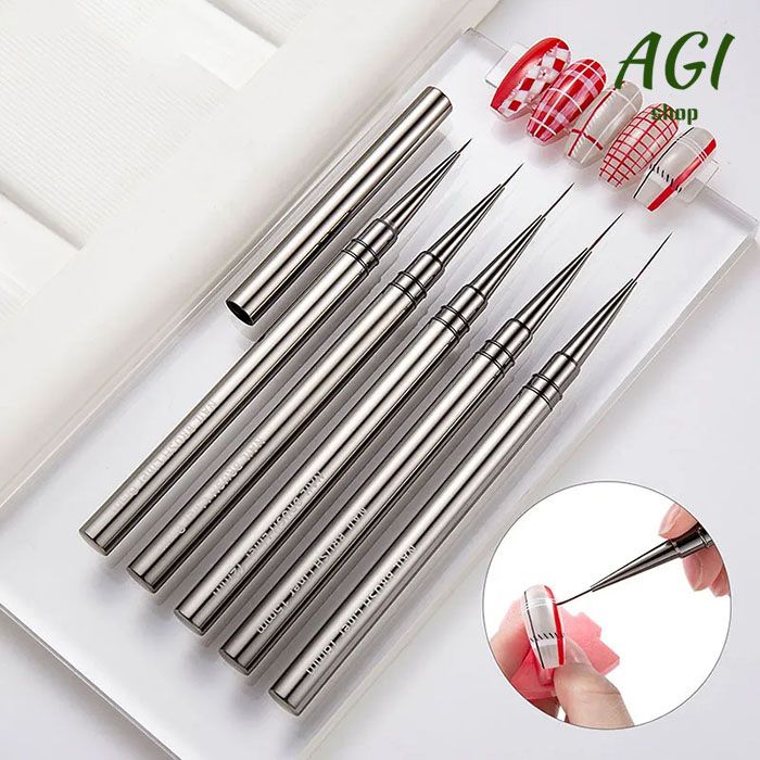 Nail Art Liner Brushes Hand Painted Brush Acrylic UV Gel Colours Paints Builder Drawing Pen DIY Manicure Design Accessories Nail Care Tool