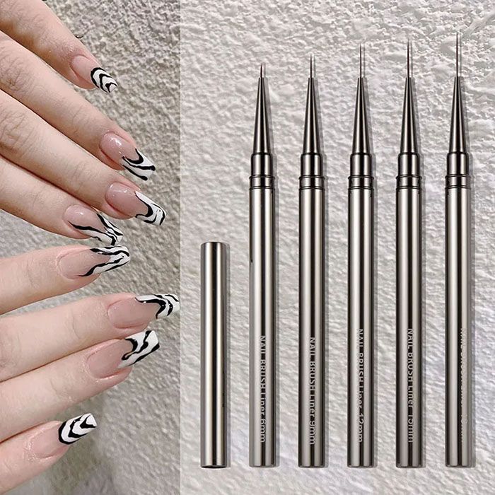 Nail Art Liner Brushes Hand Painted Brush Acrylic UV Gel Colours Paints Builder Drawing Pen DIY Manicure Design Accessories Nail Care Tool