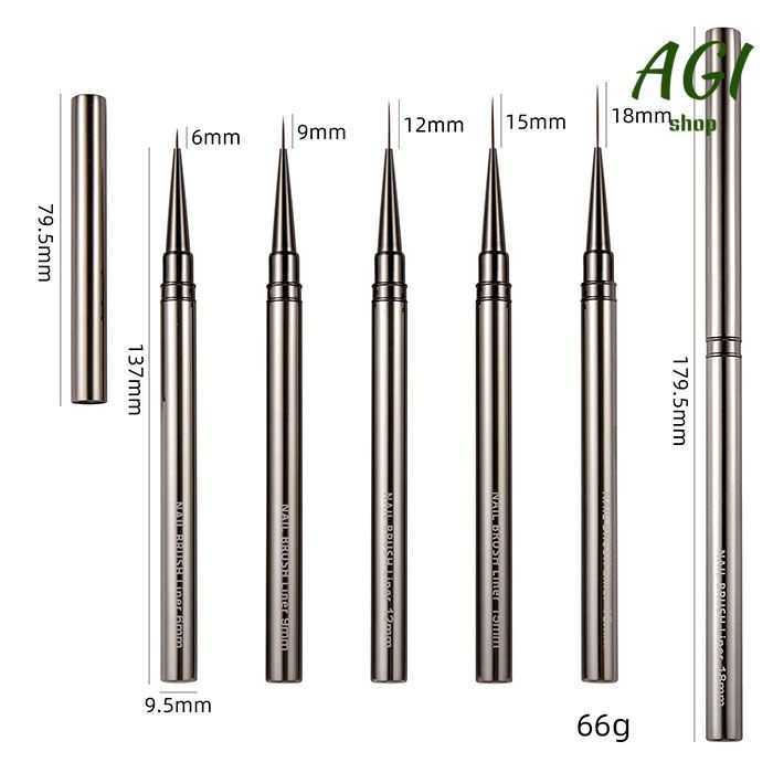 Nail Art Liner Brushes Hand Painted Brush Acrylic UV Gel Colours Paints Builder Drawing Pen DIY Manicure Design Accessories Nail Care Tool