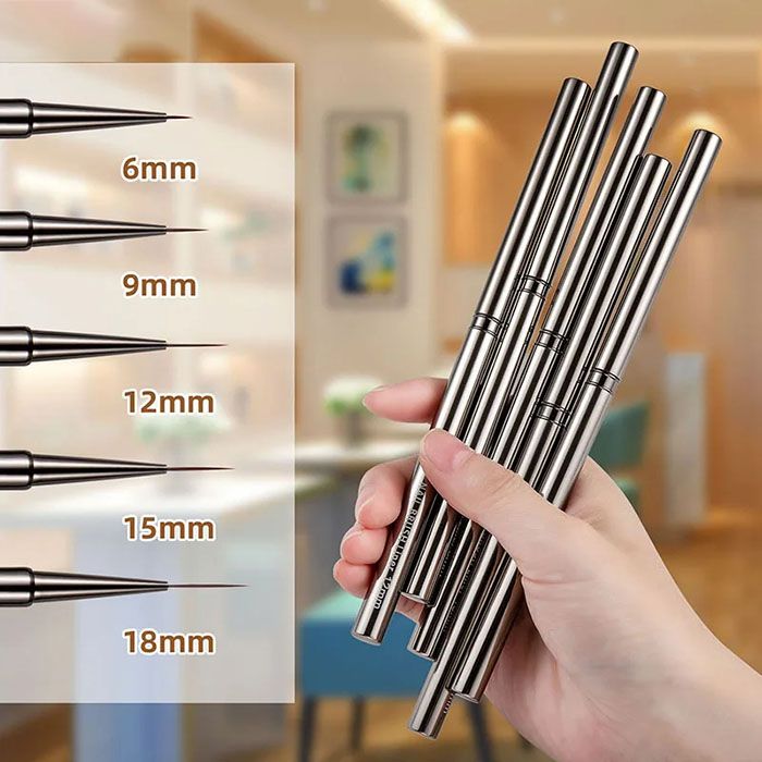 Nail Art Liner Brushes Hand Painted Brush Acrylic UV Gel Colours Paints Builder Drawing Pen DIY Manicure Design Accessories Nail Care Tool