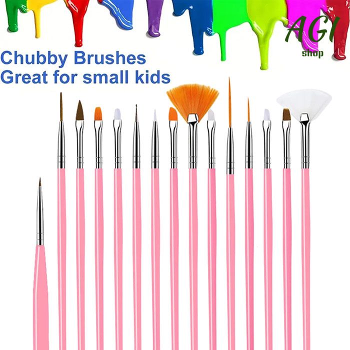 15Pcs Nail Art Brushes Set Nail Art Dotting Pen Drawing Painting Acrylic Pull Line Pens Nail DIY Striping Brushes Manicure Tools Fine Hand Painted Thin Hook Line Pen Art Supplies Drawing Art Pen Paint