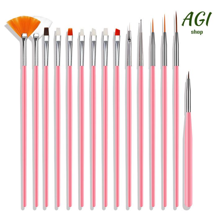 15Pcs Nail Art Brushes Set Nail Art Dotting Pen Drawing Painting Acrylic Pull Line Pens Nail DIY Striping Brushes Manicure Tools Fine Hand Painted Thin Hook Line Pen Art Supplies Drawing Art Pen Paint