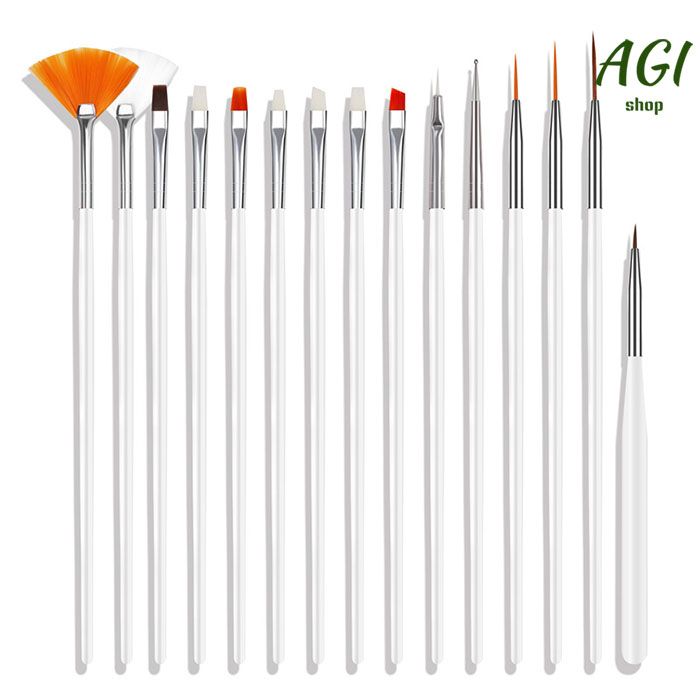 15Pcs Nail Art Brushes Set Nail Art Dotting Pen Drawing Painting Acrylic Pull Line Pens Nail DIY Striping Brushes Manicure Tools Fine Hand Painted Thin Hook Line Pen Art Supplies Drawing Art Pen Paint
