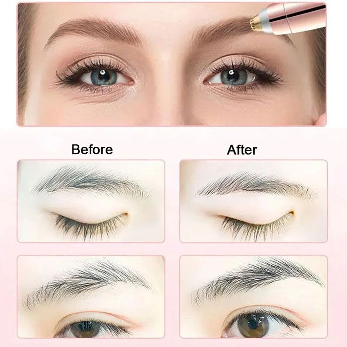 Women Electric Eyebrow Trimmer Eye Brow Shaper Pencil Face Hair Remover Eyebrow Shavers USB Charging, Automatic Eyebrow Shavers Pocketknife Mini Shaper Shaver Painless Razor Facial Hair Remover