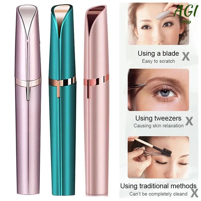 Women Electric Eyebrow Trimmer Eye Brow Shaper Pencil Face Hair Remover Eyebrow Shavers USB Charging, Automatic Eyebrow Shavers Pocketknife Mini Shaper Shaver Painless Razor Facial Hair Remover