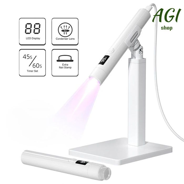 Portable Led Nail Lamp Rechargeable UV Led Lamp for Nails Gel Dry, Cordless Resin Curing UV Light Mini Nails Dryer, USB LED Nail Quick Drying Light Handheld Manicure Lamp For Gel Varnish