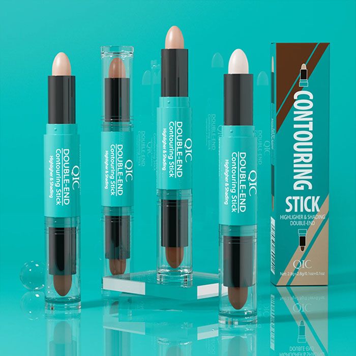 Face Foundation Concealer Pen Long Lasting Dark Circles Corrector Contour Concealers Stick Cosmetic Makeup Dual-ended contouring stick, highlighter brightening shadow stick nose shadow contouring pen