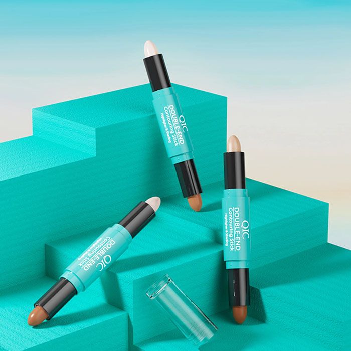 Face Foundation Concealer Pen Long Lasting Dark Circles Corrector Contour Concealers Stick Cosmetic Makeup Dual-ended contouring stick, highlighter brightening shadow stick nose shadow contouring pen