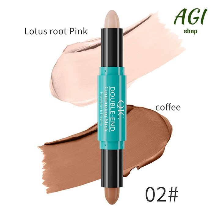 Face Foundation Concealer Pen Long Lasting Dark Circles Corrector Contour Concealers Stick Cosmetic Makeup Dual-ended contouring stick, highlighter brightening shadow stick nose shadow contouring pen