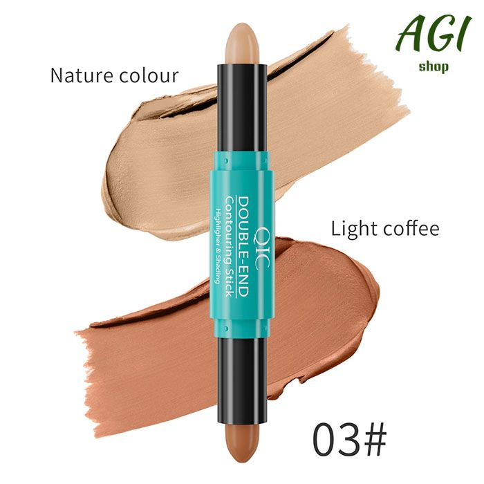 Face Foundation Concealer Pen Long Lasting Dark Circles Corrector Contour Concealers Stick Cosmetic Makeup Dual-ended contouring stick, highlighter brightening shadow stick nose shadow contouring pen