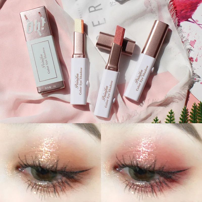 Double Color Glitter Eye shadow Stick Pencil Eyeshadow Makeup Waterproof Bicolor Shimmer Cosmetics Beauty Makeup Tool view 8