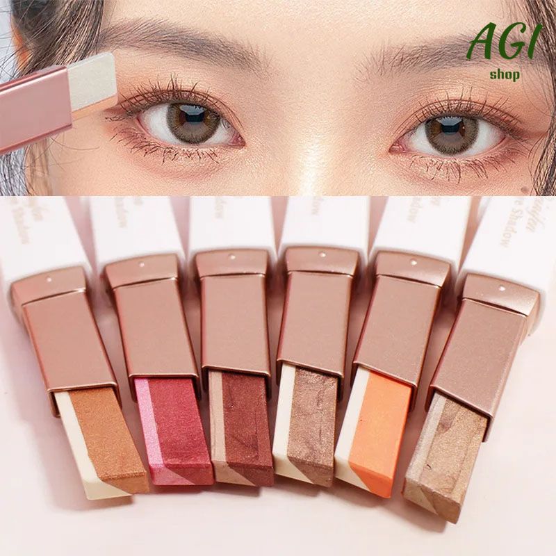 Double Color Glitter Eye shadow Stick Pencil Eyeshadow Makeup Waterproof Bicolor Shimmer Cosmetics Beauty Makeup Tool view 3