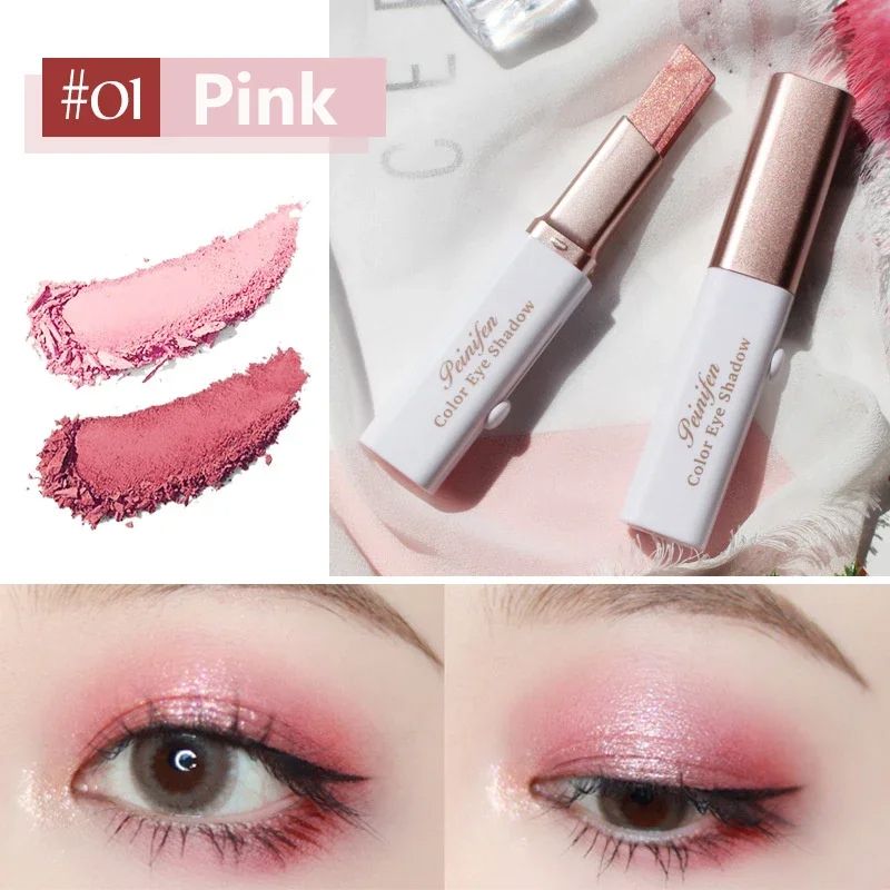 Double Color Glitter Eye shadow Stick Pencil Eyeshadow Makeup Waterproof Bicolor Shimmer Cosmetics Beauty Makeup Tool view 4