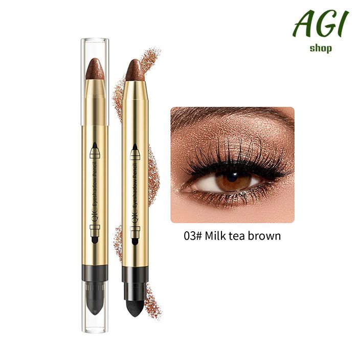 New Arrivals Double End Glitter Eye shadow Stick Pencil Eyeshadow Makeup Highlighter Waterproof Shimmer Base Primer Eyebrow