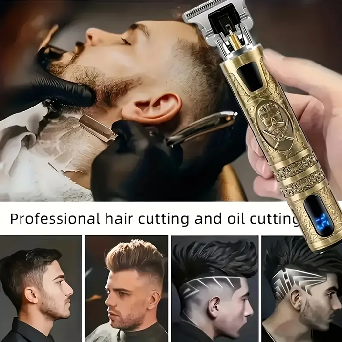 Professional Hair Clipper, Electric Shaver With LCD Display, Hair Clipper, Beard Trimmer, USB-C Charging, Cordless Long Hair Trimmer, Hair/Beard Trimmer Set With 4 Attachment Combs, Holiday Gift