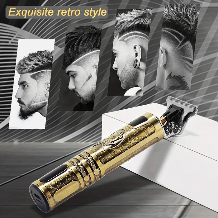 Professional Hair Clipper, Electric Shaver With LCD Display, Hair Clipper, Beard Trimmer, USB-C Charging, Cordless Long Hair Trimmer, Hair/Beard Trimmer Set With 4 Attachment Combs, Holiday Gift