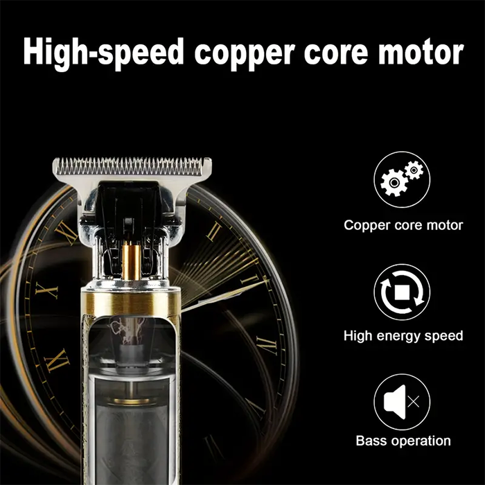 Professional Hair Clipper, Electric Shaver With LCD Display, Hair Clipper, Beard Trimmer, USB-C Charging, Cordless Long Hair Trimmer, Hair/Beard Trimmer Set With 4 Attachment Combs, Holiday Gift