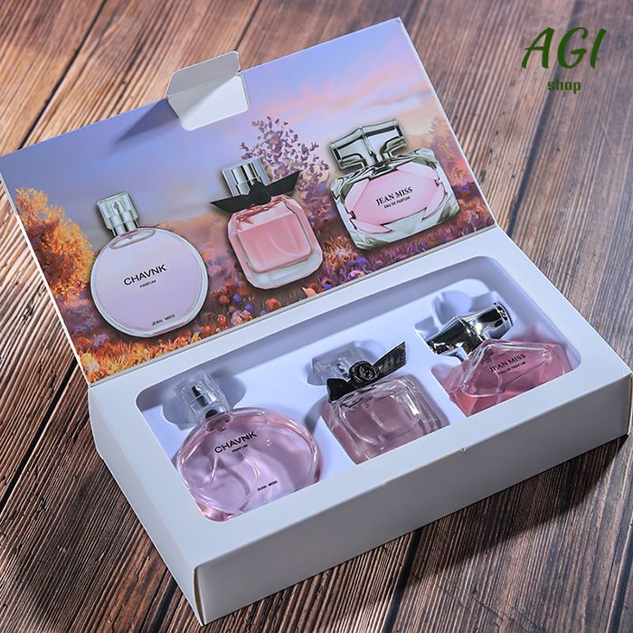 New Arrivals Women Fragrance 30ml*3 Bottles Ladies Perfume Set Flowers Different Fragrance Women Eau De Perfumes Long Lasting Deodorants Girl Student 3Pcs Perfume Set With Gift Box