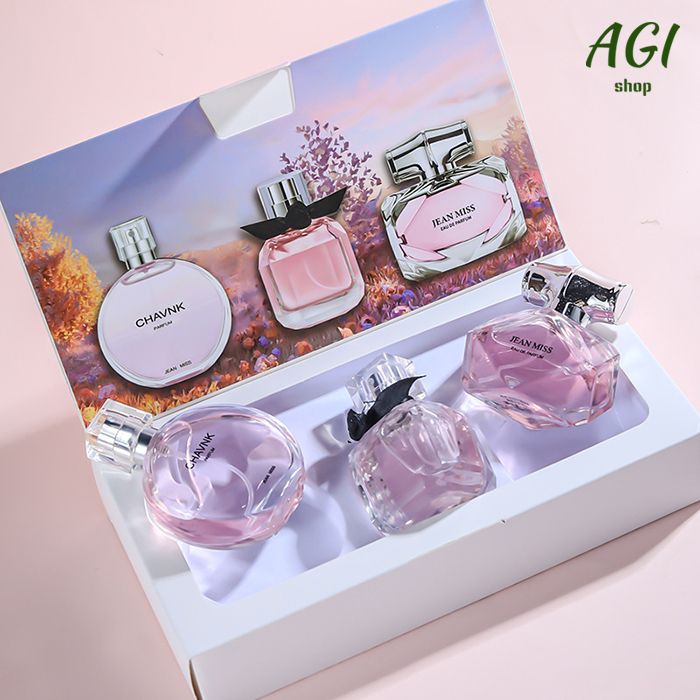 New Arrivals Women Fragrance 30ml*3 Bottles Ladies Perfume Set Flowers Different Fragrance Women Eau De Perfumes Long Lasting Deodorants Girl Student 3Pcs Perfume Set With Gift Box