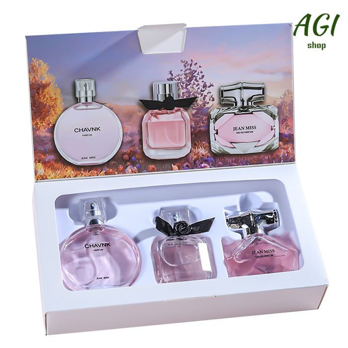 New Arrivals Women Fragrance 30ml*3 Bottles Ladies Perfume Set Flowers Different Fragrance Women Eau De Perfumes Long Lasting Deodorants Girl Student 3Pcs Perfume Set With Gift Box