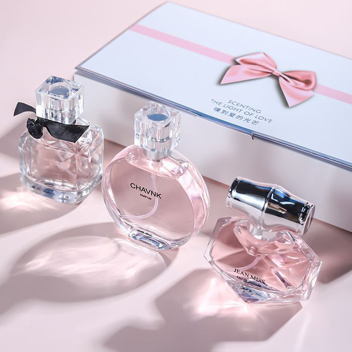 New Arrivals Women Fragrance 30ml*3 Bottles Ladies Perfume Set Flowers Different Fragrance Women Eau De Perfumes Long Lasting Deodorants Girl Student 3Pcs Perfume Set With Gift Box