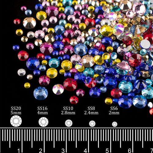 3 Boxes, AB Clear Nail Art Rhinestones Kit, Nail Gemstones, Flatback Rhinestones Gems Stones, With Storage Organizer Box/Wax Pencil/Tweezers For Nail Art Craft, Multi Size Glass Crystals Bead