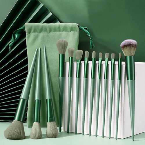 13 PCS Makeup Brushes Set Eye Shadow Foundation Women Cosmetic Brush Eyeshadow Blush Beauty Soft Make Up Tools Bag