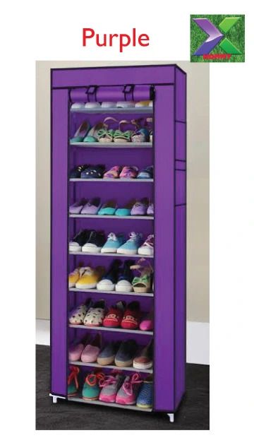 HOT DEALS!!Single column 9- layers shoerack Non-woven Cloth Shoe Rack Portable Shoe Rack