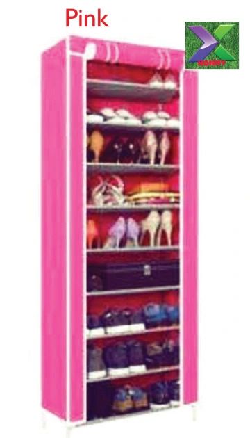 HOT DEALS!!Single column 9- layers shoerack Non-woven Cloth Shoe Rack Portable Shoe Rack