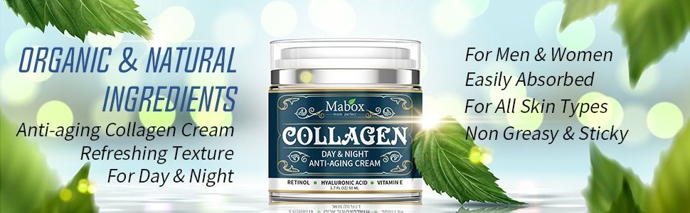 MABOX cosmetics moisturizing cream collagen cream moisturizing skin care product.Fights the signs of aging,promotes skin renewal,firm and tighten loose skin and boosts elasticity and skin radiance