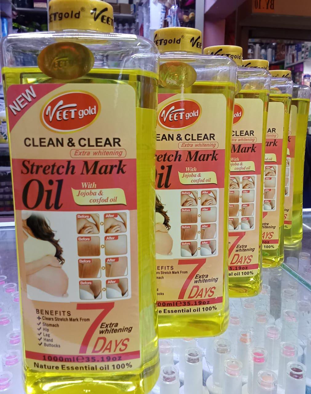 VEET GOLD Clean and Clear Stretch Mark Oil 1000ml