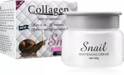 Herbal snail collagen deep cleansing cream. Collagen & Snail Whitening Cream Day and Night Whitening Face Cream-80g