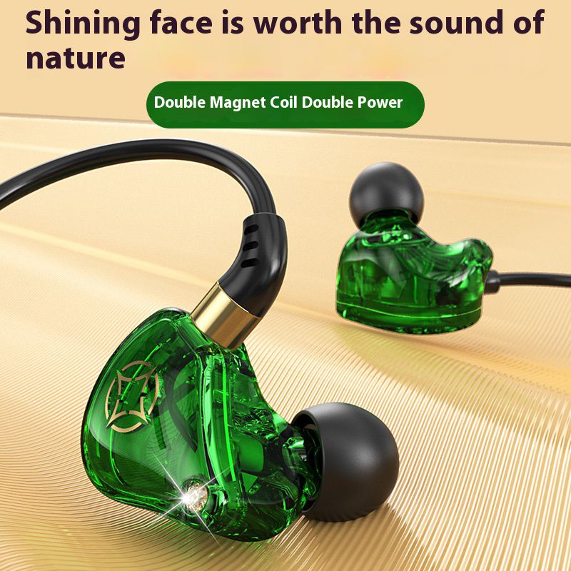 New 3.5mm Wired Earphones In-ear Noise Reduction Earpods HiFi Fever Heavy Bass Earbuds Gaming Headphones with Microphone Headphones