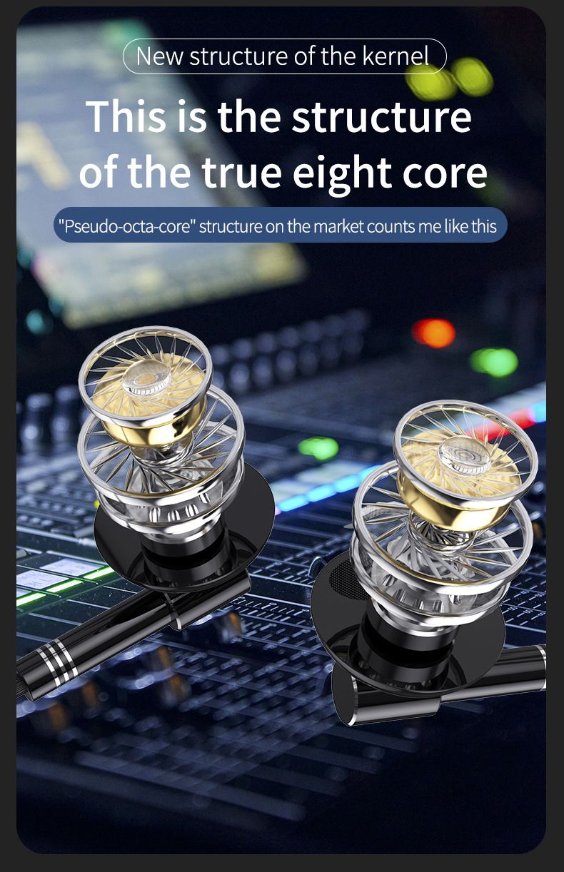 Lavalier Dual Microphone Headphones Recording Live Broadcast National K song L-shaped elbow gaming wired earphones