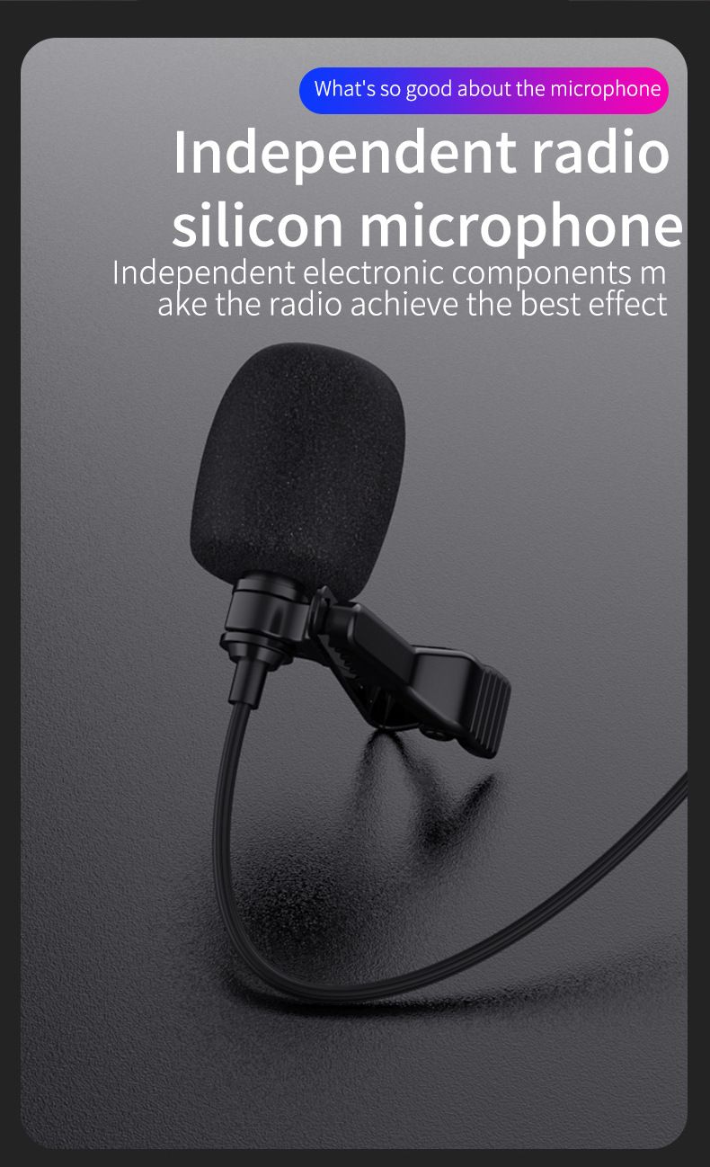 Lavalier Dual Microphone Headphones Recording Live Broadcast National K song L-shaped elbow gaming wired earphones