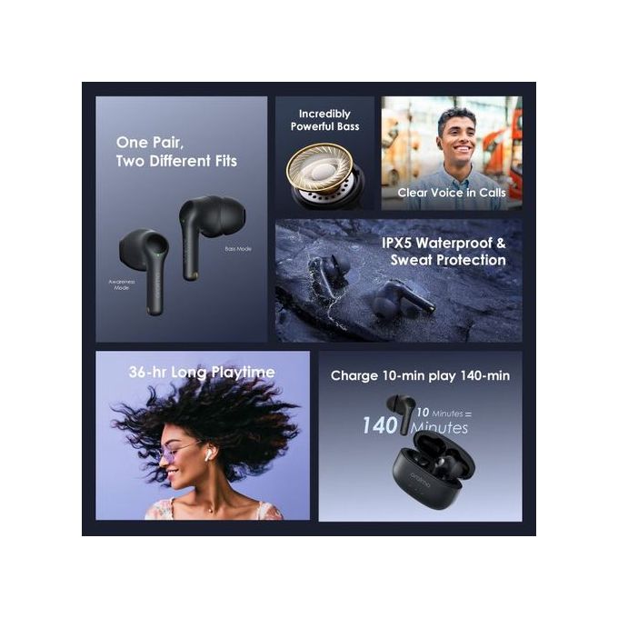 Oraimo Heavy Bass FreePods 3C ENC True Wireless Earbuds