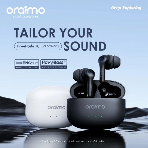 Oraimo Heavy Bass FreePods 3C ENC True Wireless Earbuds